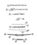 Genuine Mopar Lift-gate Nameplate 68471190AA. Fixed Price $80.15.