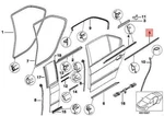 Bmw E39 520D Chest Strip Exterior Right Rear Gloss Black 51222427418 No Duty. Fixed Price $336.80.