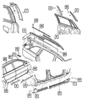Genuine Mopar A-pillar Molding Left 0YL07RXFAE. Fixed Price $108.97.