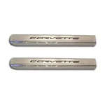 Inner Executive Door Sill Trim Black Brushed "corvette" Inlay For 05-13. Fixed Price $163.69.