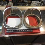 1957 Chevrolet Bel Air Headlight Bezels Oem, Guide 5948143, Original, Chevy. Fixed Price $150.00.