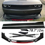 Front Bumper Lip Chin Splitter Spoiler Side Skirt Black Red For Dodge Challenge. Fixed Price $169.99.