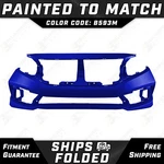 New Painted *B593M Aegean Blue* Front Bumper Cover For 2019-2021 Honda Civic. Fixed Price $420.99.