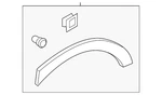 Genuine Audi Wheel Opening Molding 4M8-853-818-C-GRU. Fixed Price $240.00.