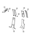Genuine Mopar C Pillar Molding Right 1EB80XDVAA. Fixed Price $51.25.