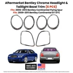 Bentley Continental Gtc Chrome Headlight Tail Bezel Trim Set. Fixed Price $264.99.