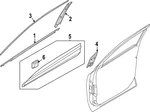 Front Door Lower Molding Right Oem 2025-2026 Kia Sportage X-line 87722P1400BKL. Fixed Price $125.00.