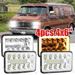 Fit Dodge Ram B150 B250 B350 Van 1981 1982 1983-85 4X6" Led Headlights Hi-lo. Fixed Price $55.88.