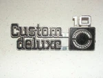 Front Fender "custom Deluxe 10" Emblem 1975-1980 Chevy Pickup Trucks. Fixed Price $30.00.