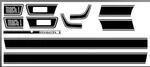 1973 Mustang Mach Side And Trunk Stripe Kit Ford Licensed- Gloss Black. Fixed Price $119.00.