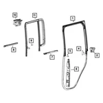For Jeep Wrangler 18-25 Rear Left Outer Door Window Belt Weatherstrip. Fixed Price $34.58.