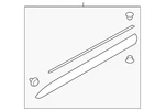 Genuine Subaru Lower Molding 91112AN04D. Fixed Price $55.70.
