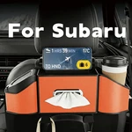 For Subaru Orange 3-IN-1 Car Backseat Organizer Storage Tissue Box Cup Holder. Fixed Price $19.94.