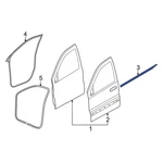 For Jeep Grand Cherokee Wk 22 Door Window Belt Weatherstrip Front Left. Fixed Price $150.83.