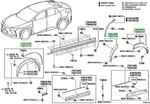 Genuine Toyota Lexus RZ300E RZ450E Body Moulding Set Fender Quarter Side Trim. Fixed Price $794.05.