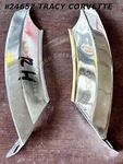 1968-1972 Corvette 3938157 3938158 Lower Outer Windshield Mouldings On Fender Pr. Fixed Price $120.00.
