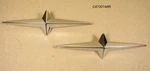 1957 1958 Pontiac Star Ornament Chrome 3 Prong Pair, C4720148R. Fixed Price $60.00.