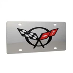 Gm Licensed Plate With Crossed Flags Emblem For 1997-04 C5 Corvette. Fixed Price $58.95.