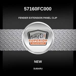 Genuine 1998-2005 Subaru Forester Fender Extension Panel Clip 57160FC000. Fixed Price $39.00.