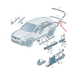 New Vw Touareg MK2 Rear Left Side Window Cover Frame 7P68539957Z7 No Duty. Fixed Price $289.93.