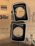 1978-1979 Ford Truck F150 F250 78-79 Bronco Round Headlight Doors Bezels Oem. Fixed Price $120.00.