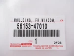 Genuine Oem Toyota 56153-47010 Front Inner Window Molding 2016-2021 Prius. Fixed Price $53.44.