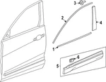 Genuine Honda Body Side Molding 75332-T90-A11. Fixed Price $145.47.