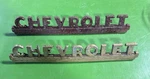 1947-53 Chevrolet Truck Hood Side Emblems Pair #3699024 Oem Chevy Badges. Fixed Price $24.00.