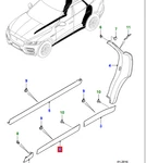 Genuine Jaguar Pace Front Right Hand Lower Door Moulding T4A3869/T4A13118. Fixed Price $154.37.