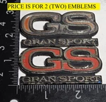 (2) Buick Gran Sport Gs Circa '92 Emblems 10134601 (6857). Fixed Price $12.00.