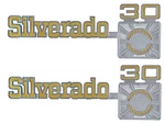 Oer Silverado 30 Front Fender Emblem Set 1975-1980 Chevy Pickup Trucks. Fixed Price $119.98.