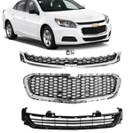 Fits 2014-2016 Chevrolet Malibu Front Upper Center Lower Grille Set 3PCS. Fixed Price $55.00.