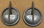 2-1951 1952 Buick Roadmaster Front Fender Ornament/porthole Casting # 1343376. Fixed Price $30.00.