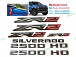 Matte Black Red Fender Rear Grille Door ZR2 2500HD Emblems Silverado 2024+. Fixed Price $133.92.