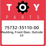 75732-35110-D0 Toyota Moulding, Front Door, Outside Lh 7573235110D0, New Genuine. Fixed Price $617.52.