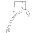 Genuine Mitsubishi Wheel Arch Molding 7400A676. Fixed Price $158.57.