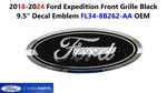 2018-2024 Ford Expedition Front Grille Black 9.5" Decal Emblem FL34-8B262-AA. Fixed Price $45.00.