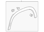 Genuine Black Rear Driver Side Wheel Opening Molding 84417152. Fixed Price $119.30.