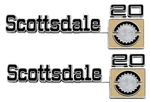 Oer Front Fender "scottsdale 20" Emblem Set For 1975-1980 Chevy Pickup Trucks. Fixed Price $119.98.