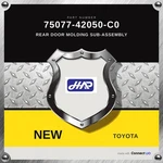 Genuine 2019-2023 Toyota RAV4 Rear Door Molding Sub-assembly 75077-42050-C0. Fixed Price $870.00.