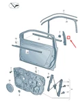 Vw Touareg MK2 Front Right Door Panel Pillar 7P6837902B041. Fixed Price $132.34.