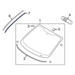 Ford Fiesta 2011-2019 BE8Z5403179A Left Windshield Molding Clip. Fixed Price $26.98.