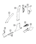 Genuine Mopar Pillar Molding Right 6EK18DX9AA. Fixed Price $74.29.