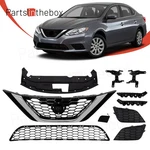 Bumper Upper Lower Grille Bracket Fog Light Cover For Nissan Sentra 2016-2019. Fixed Price $83.98.