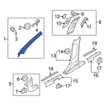 For Kia Sportage 2023-2026 86190P1000 Left Outer Body A-pillar Trim Panel. Fixed Price $84.70.