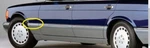 Mercedes W126 Sel Front Fender Chrome Moulding Left + Right 1266980180280. Fixed Price $160.00.