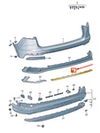 New Audi Q4 E-tron Rear Center Bumper Trim 89A853551TB2 No Import Duties To. Fixed Price $76.12.