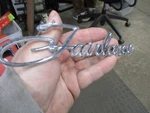 1968 1969 Ford Fairlane Emblem Name Badge Trim Script Logo C80B-63423B04 (mw). Fixed Price $40.00.