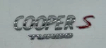 Mini Cooper Turbo Rear Hatch Chrome Emblem Logo Letters Part# 51-14-2-755-618. Fixed Price $22.99.