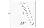 Genuine Honda Pillar Molding 74405-T6Z-A01ZC. Fixed Price $276.62.